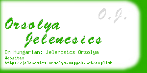 orsolya jelencsics business card